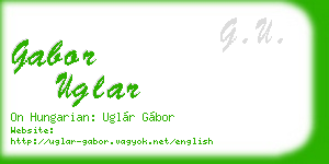 gabor uglar business card